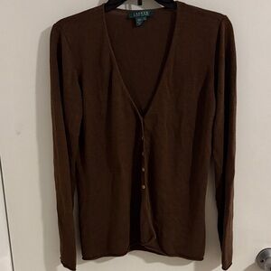 Ralph Lauren Chocolate Brown Cardigan